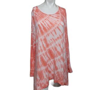 Soft Surroundings XL tunic top shirt round neck stretch longsleeve modal